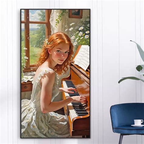 Trapano Rotondo D Fai Da Te Completo Pittura Diamante Pianoforte Donna