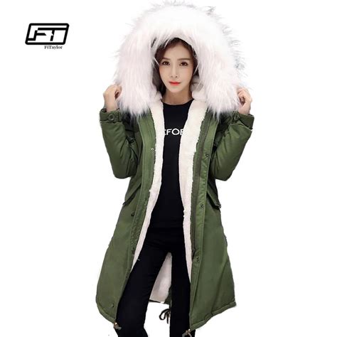 Fitaylor Winter Women Jacket Slim Duck Down Coat Large Fur Collar Warm