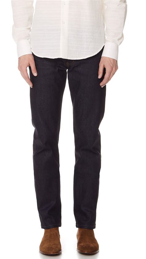 Naked Famous Weird Guy Tapered Fit Jeans In Nightshade Stretch