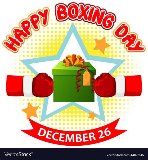 Boxing Day Banner Design Royalty Free Vector Image