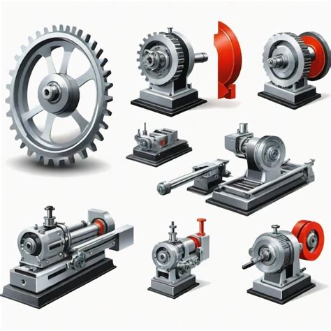 Un Conjunto De Engranajes Diferentes Y Engrenajes Con Uno Que Dice