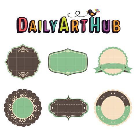 Vintage Labels Clip Art Set – Daily Art Hub // Graphics, Alphabets & SVG