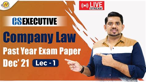 Cs Executive Company Law Past Year Exam Paper Dec 21 Lec 1