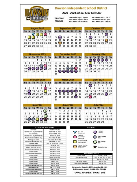 2023 2024CalendarORIGINAL | PDF | Academic Term | Holidays