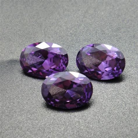 Lab Created Alexandrite Color Change Purple To Pink Synthetic Corundum