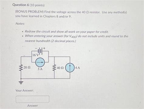 Solved Question 6 10 Points BONUS PROBLEM Find The Chegg