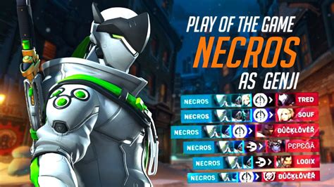 NECROS Is POPPING OFF ON GENJI POTG KING S ROW OVERWATCH 2 TOP 500