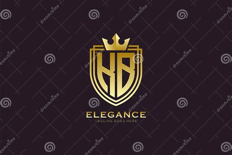 Initial Kb Elegant Luxury Monogram Logo Or Badge Template With Scrolls