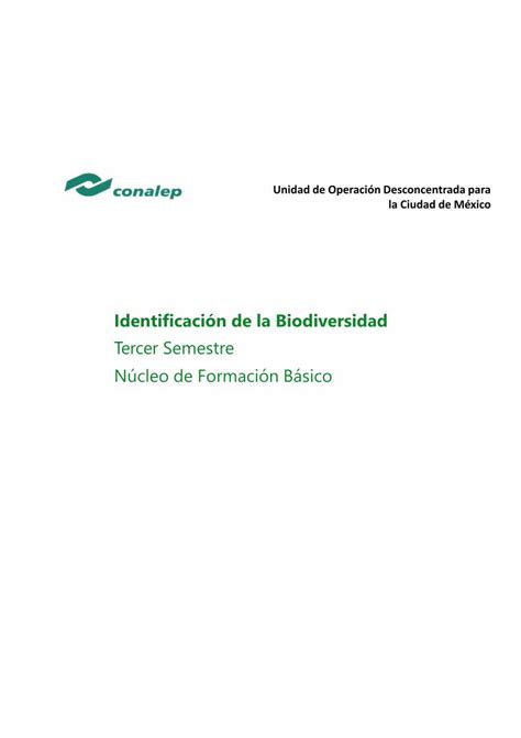 Pdf Identificación De La Biodiversidad Dokumentips