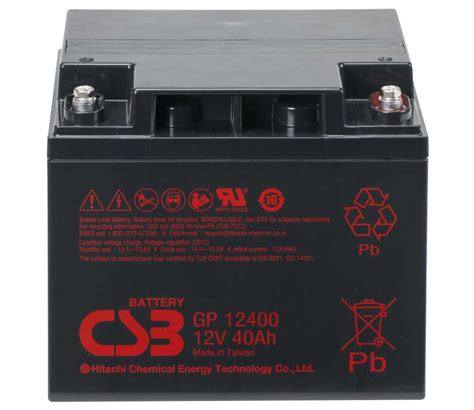 CSB Battery GP12400 12V 40AH Blei Akku AGM ZDIS