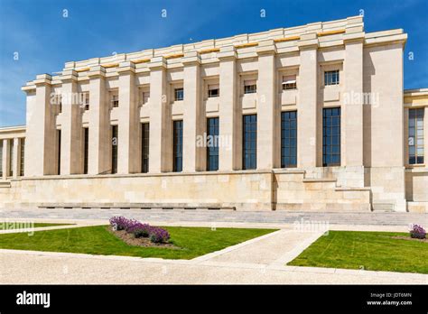 Palais Des Nations Un Headquarters Geneva Switzerland Stock Photo