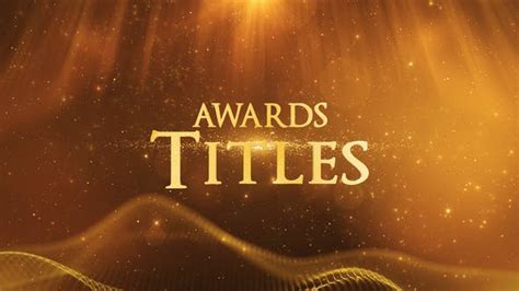 Awards Titles Broadcast Packages Ft Academy Awards And Awards Envato