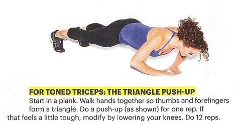 TRIANGLE PUSH-UP | Arm workout, Chest workouts, Exercise