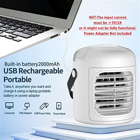 Personal Portable Air Conditioner2000 Mah Rechargeable Mini Air Cooler Fandesk Portable Ac