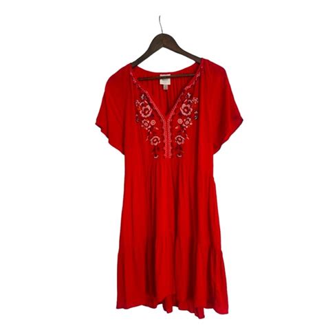 Knox Rose Dresses Nwt Knox Rose Embroidered Vneck Boho Dress Poshmark