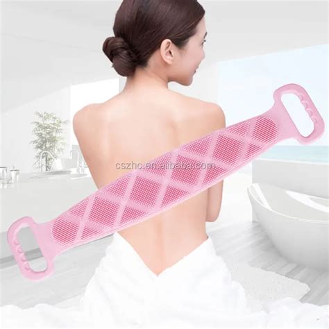 Exfoliating Double Sided Back Scrubber Magic Silicone Body Bath Brush