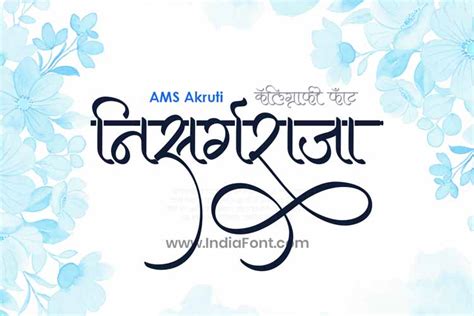 AMS Akruti Calligraphy Font - IndiaFont