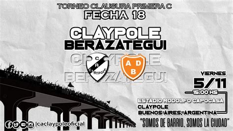 Claypole Vs Berazategui Fecha Clausura Primera C Youtube