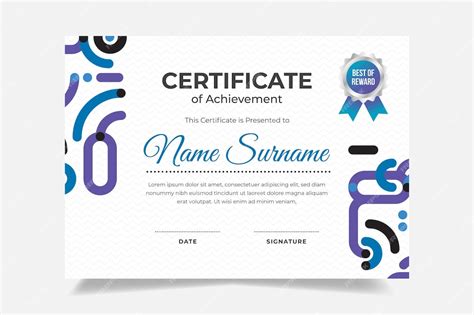 Premium Vector Creative Certificate Design Template