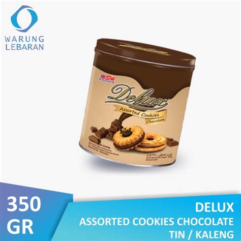 Delux Assorted Cookies Chocolate Tin 350 Gr Biskuit Kaleng Lebaran Lazada Indonesia