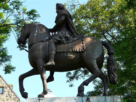 Equestrian statue of William III in Glasgow UK