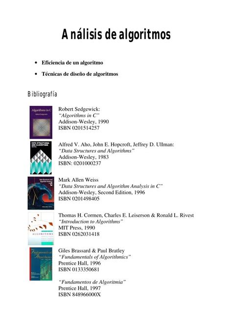 Pdf De Programaci N An Lisis De Algoritmos