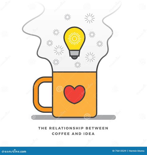 Coffee and Idea stock vector. Illustration of love, steam - 75613529