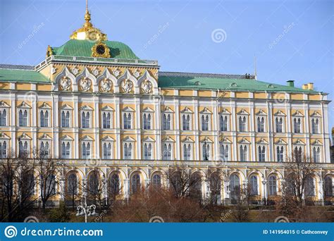 Architecture of Moscow Kremlin. Popular Landmark. Stock Image - Image ...