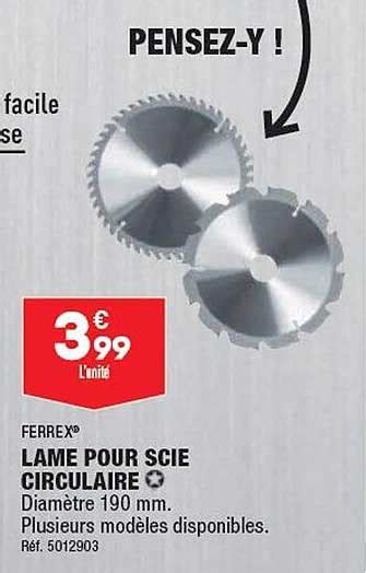 Promo Lame Pour Scie Circulaire Ferrex Chez Aldi Icatalogue Fr