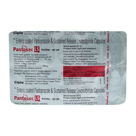 Pantosec Ls Capsule S Price Uses Side Effects Composition