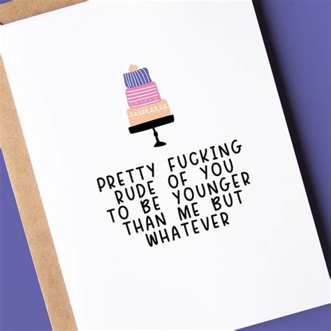 Rude Birthday Card Etsy