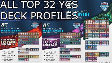 ALL TOP 32 EU YCS DECK PROFILES Yu Gi Oh 2022 YouTube