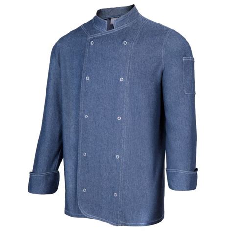 TEXAS Chaqueta Cocina De Manga Larga Denim Con Doble Botonera