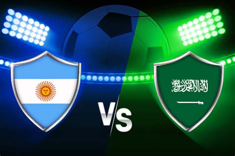 Argentina Vs Saudia Arabia Football Match Fixture Background With ...