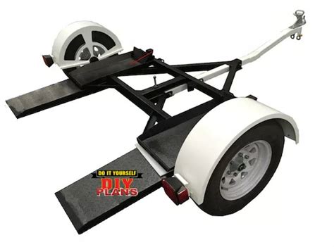 Car Tow Dolly Trailer Plans Diy Vehicle Carrier Auto Towing Etsy