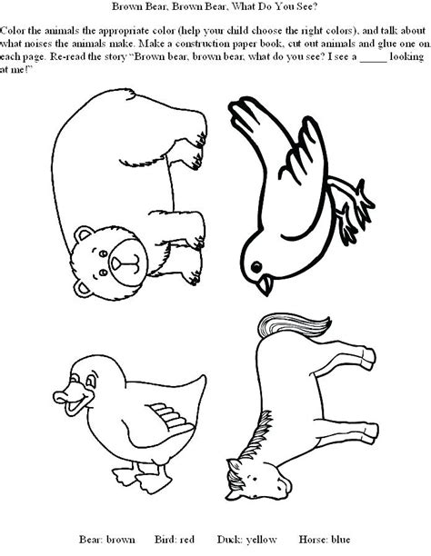 Brown Bear Brown Bear What Do You See Coloring Pages at GetColorings