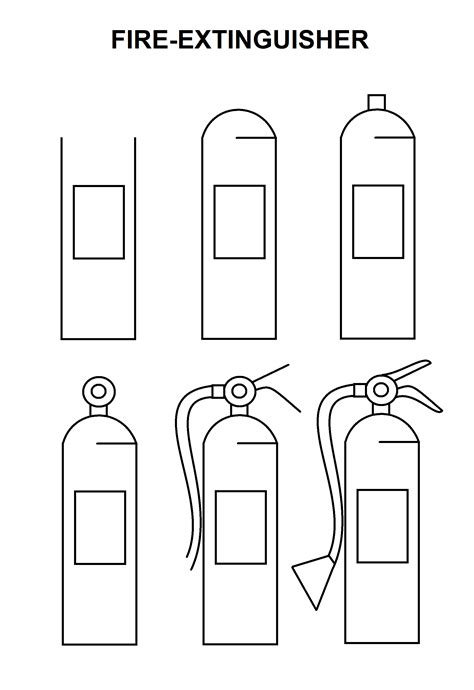 How To Draw A Fire Extinguisher At How To Draw