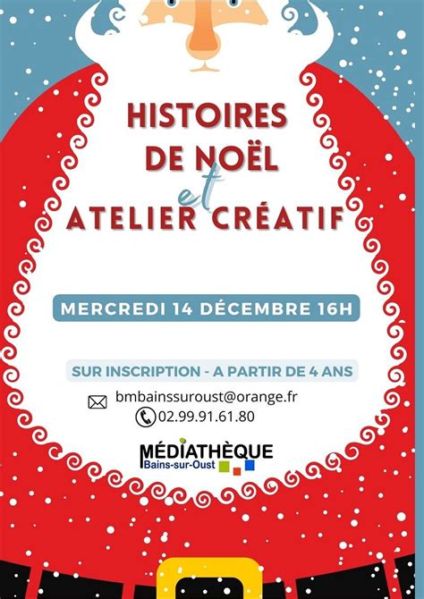 Histoires De Noel Suivi D Un Atelier Cr Atif