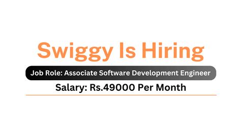 Swiggy Is Hiring For Associate Software Development Engineer Work