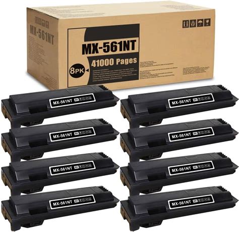 Amazon DOPHEN Compatible MX 561NT Black Toner Cartridge 8 Pack