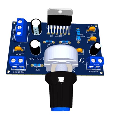 56W RMS Hi FI Amplifier Using LM3875 Integrated Circuit PCB