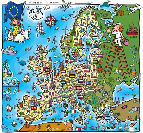 Europakarte Zum Ausdrucken Schule Europa im DaF Unterricht EU LÃ