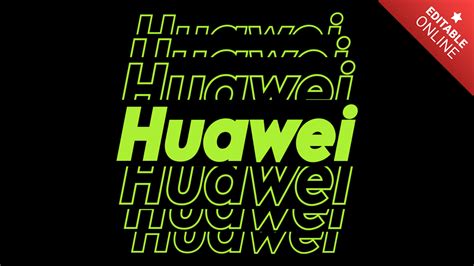 Huawei Efecto Y L Nea Modernos Generador De Efectos De Texto