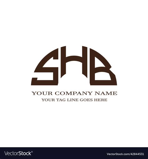 Shb Letter Logo Creative Design With Graphic Vector Image