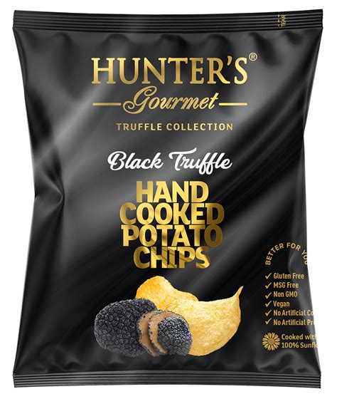 Hunters Gourmet Hand Cooked Potato Chips Black Truffle G097152 Grovara