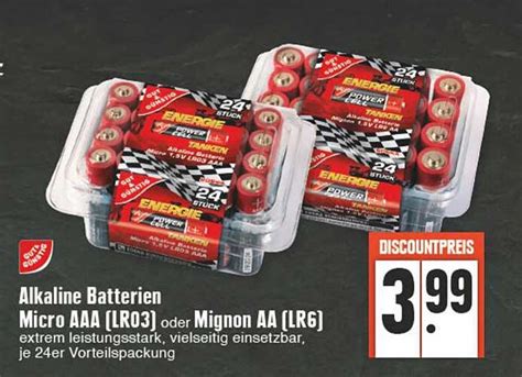 Gut Günstig Alkaline Batterien Micro Aaa Oder Mignon Aa Angebot bei E