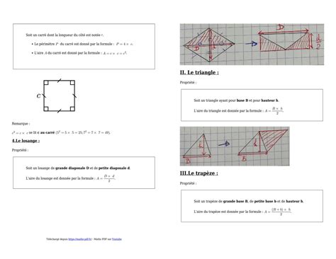 Solution Aires Et P Rim Tres De Figures Cours De Maths En Me