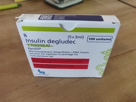 Insulin Degludec Tresiba Penfill 100 U Ml At 5760 Box In New Delhi