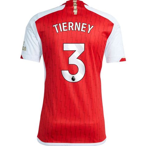 2023 24 Adidas Kieran Tierney Arsenal Home Jersey SoccerPro