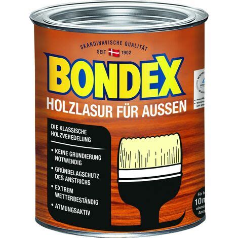 Bondex Holzlasur für Außen 750 ml kiefer Lasur Holz Holzschutz Schutzlasur